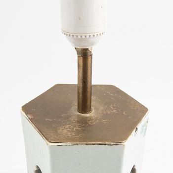 Bordslampa / perukstock  Kina omkring 1900 porslin.