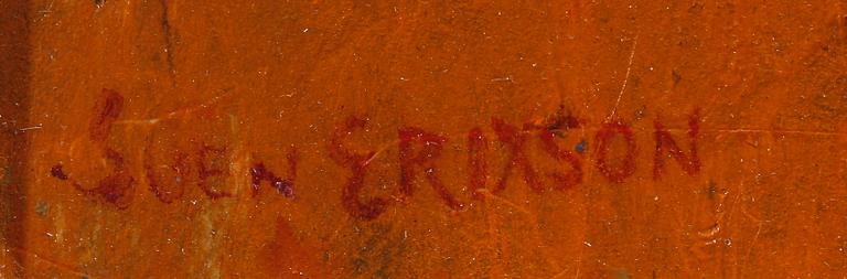 SVEN X:ET ERIXSON, olja på pannå. Sign.