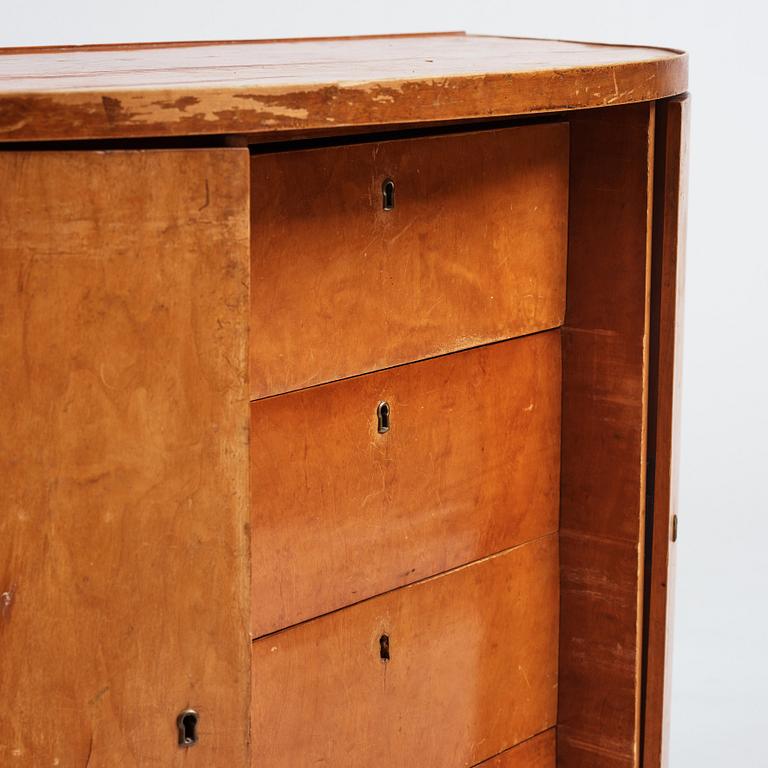 Gunnar Asplund, a Swedish Grace birch sideboard, 1910- 1920's.