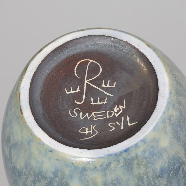 Carl-Harry Stålhane, a pair of model "SYL" stoneware vases, Rörstrand, Sweden, mid 20th century.