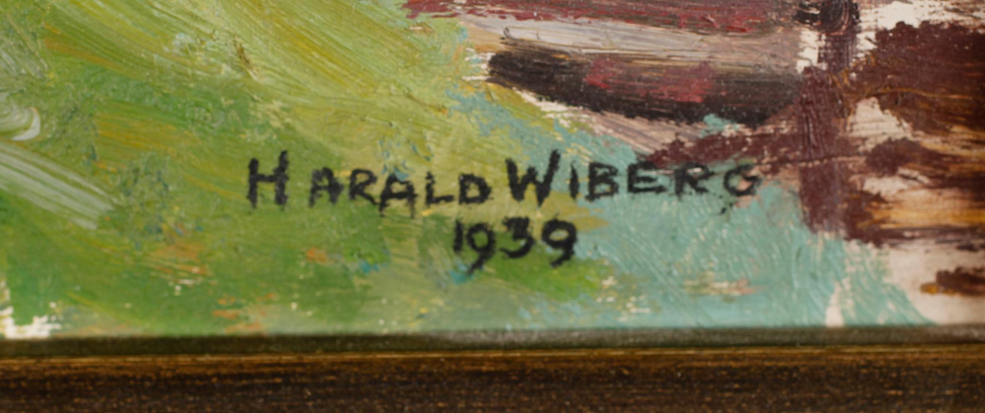 HARALD WIBERG, olja på pannå, signerad och daterad.