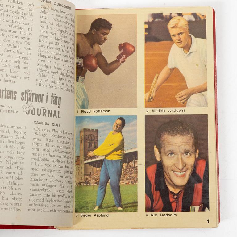 Trading cards, “Sportens stjärnor”, published by Hemmets Journal, 1960s.