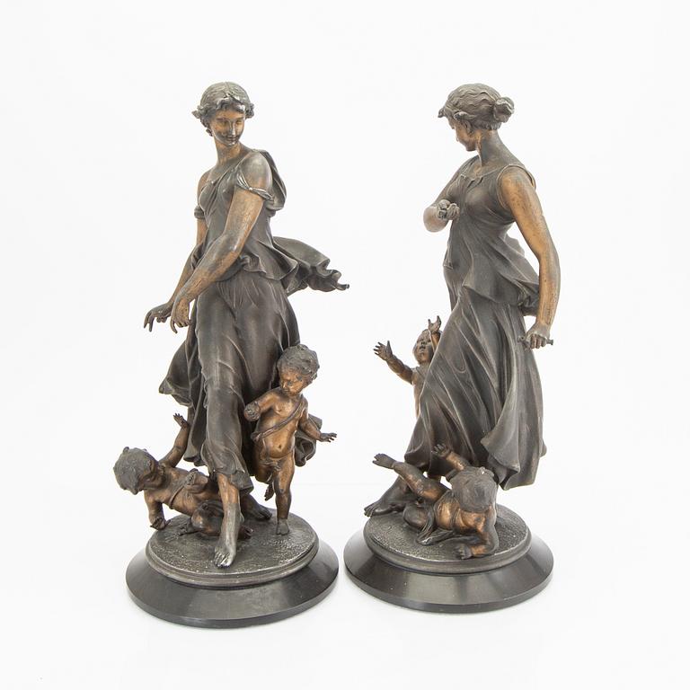 A pair of metal decorative sculpture 20th century.