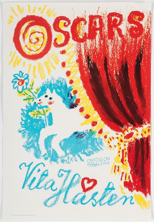 OLLE OLSSON-HAGALUND, posters/utställningsaffisher, 8 st.