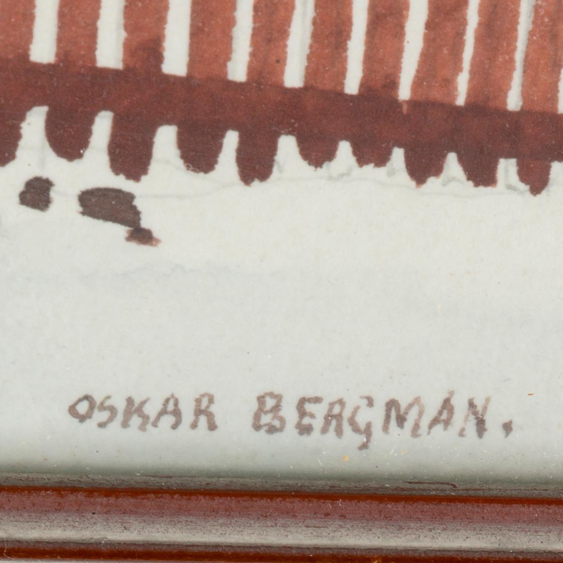 OSKAR BERGMAN, watercolour, signed.