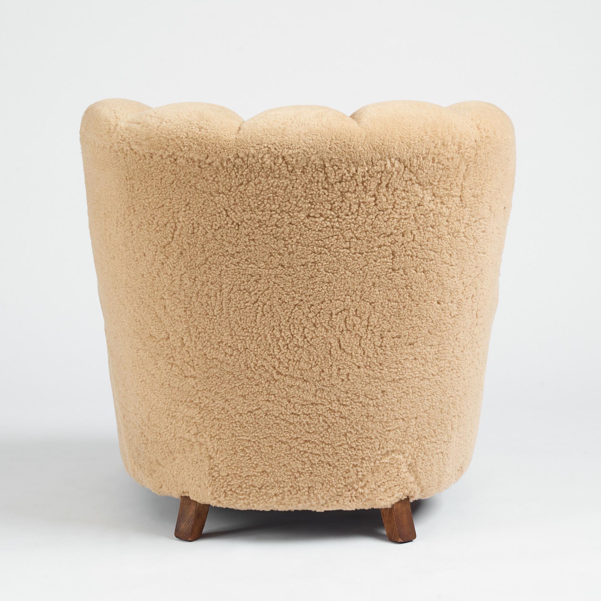 Fritz Hansen, fåtölj, "modell 1518", Danmark 1940-tal.