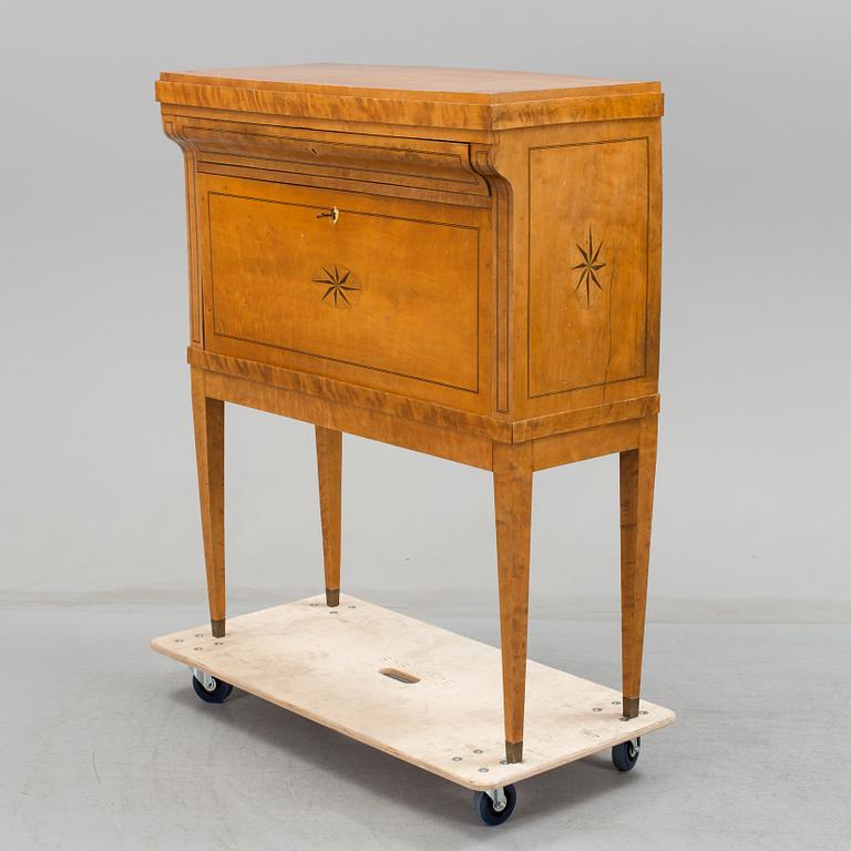 A birch secretair, late 19th Century.