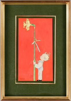 EINAR NERMAN, akvarell, sign.
