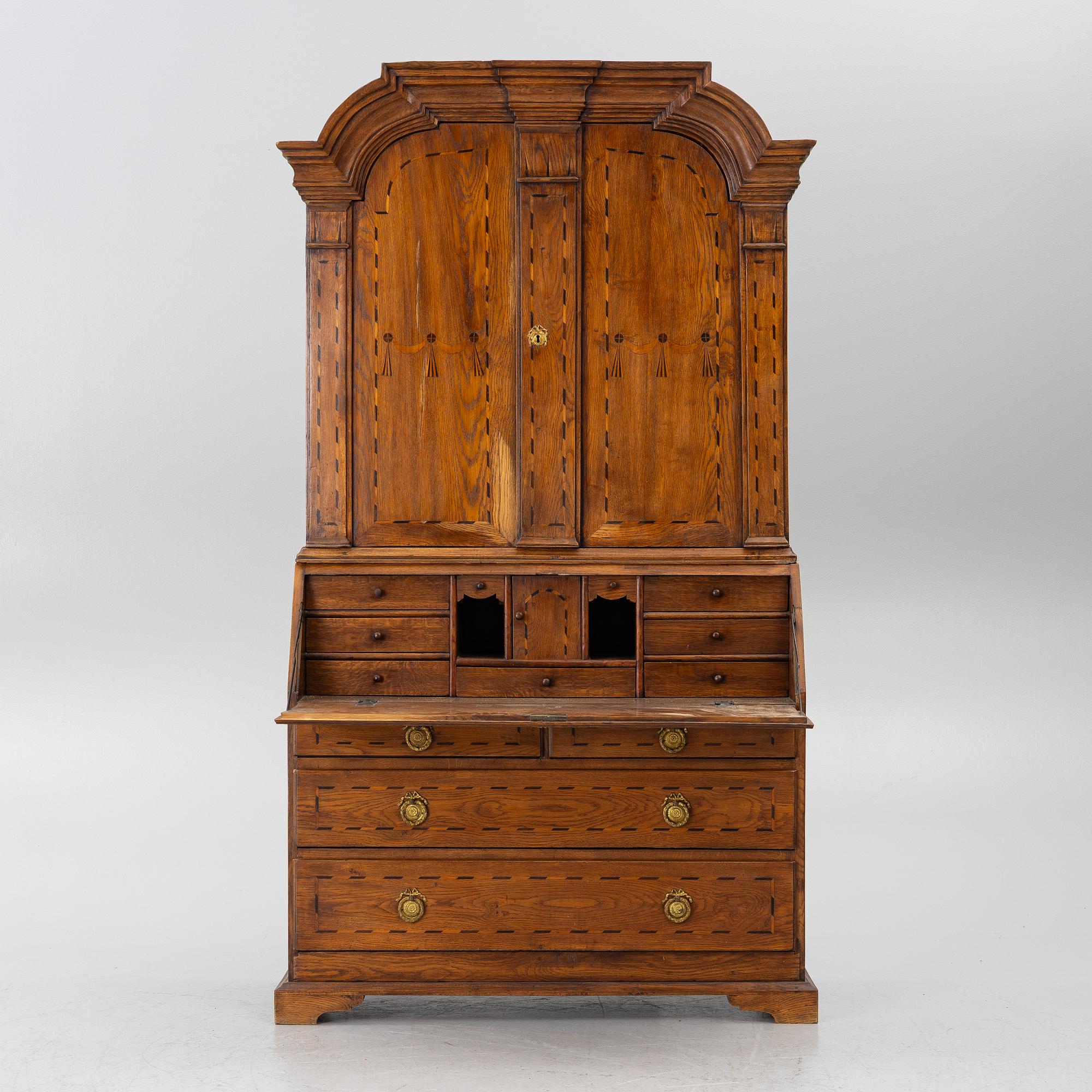 A writing cabinet, 18th Century.