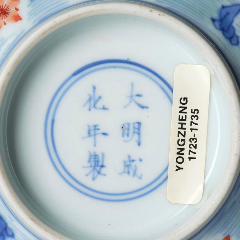 A doucai 'prunus' bowl, Qing dynasty, early 18th century.