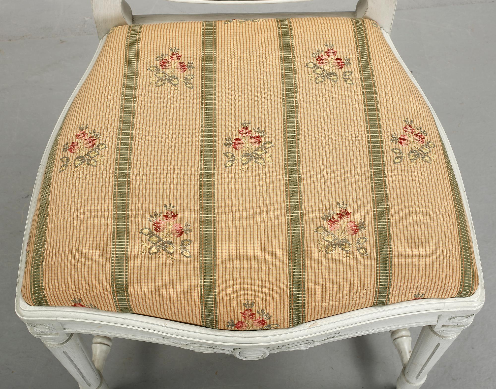 STOLAR, 8 stycken, gustaviansk stil, modern tillverkning.