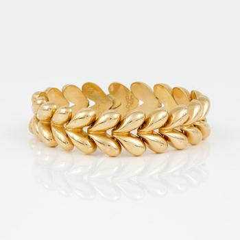 ARMBAND, 18K guld, Juvelfabriken, Stockholm, 1946. Vikt ca 49,36 g.