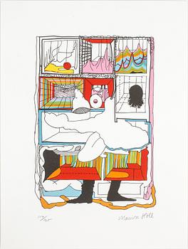 Monica Höll · MONICA HÖLL, färglitografi, signerad, numrerad 117/125.