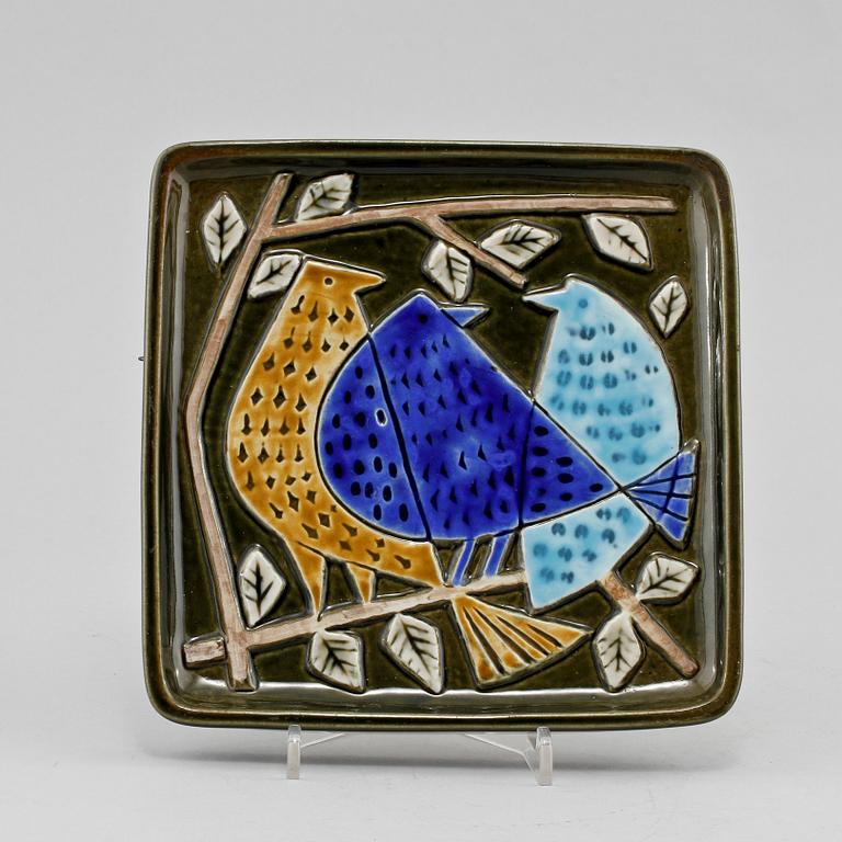 VÄGGPLAKETT, Lisa Larson, Gustavsberg, 1900-talets andra hälft.