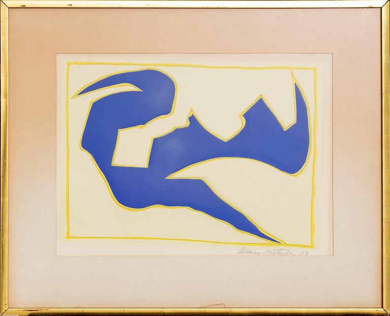 RICHARD MORTENSEN, etching in colours signed dated and numbered 89 27/100.