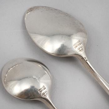 SKEDAR, 25 st, silver, Georg Jensen, Danmark, 1900-tal, vikt 288 g.