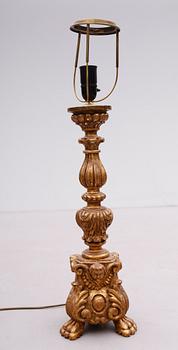 BORDSLAMPA, barockstil, 1900-talets mitt.