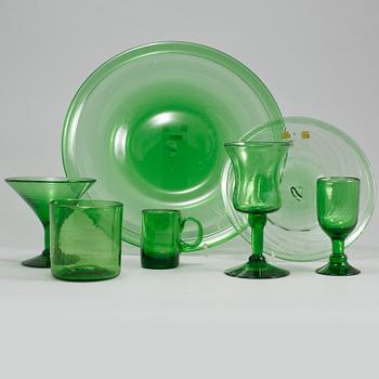 SERVISDELAR, 86 st, glas, Mexiko, 1900-talets andra hälft.