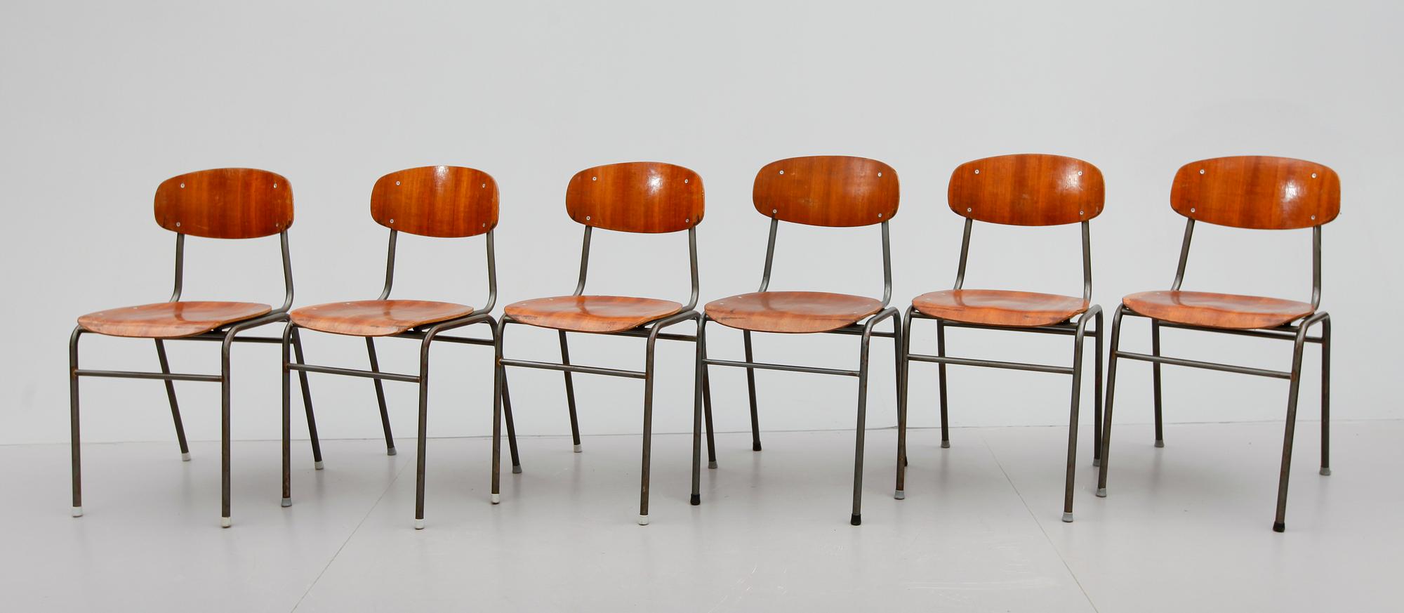 STOLAR, 6 st, industrimodell, 1900-talets mitt.