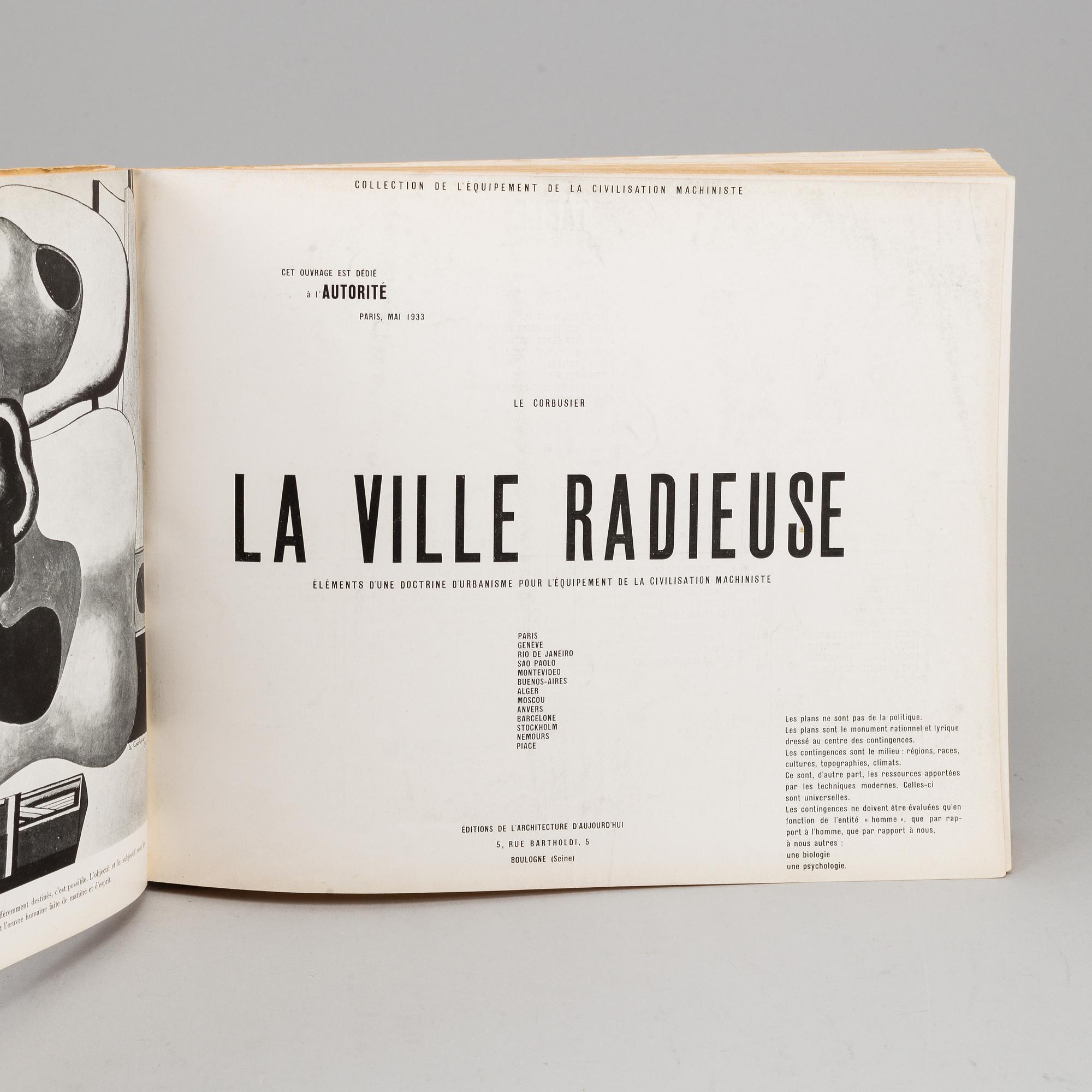 LE CORBUSIER, 'La Ville Radieuse'.