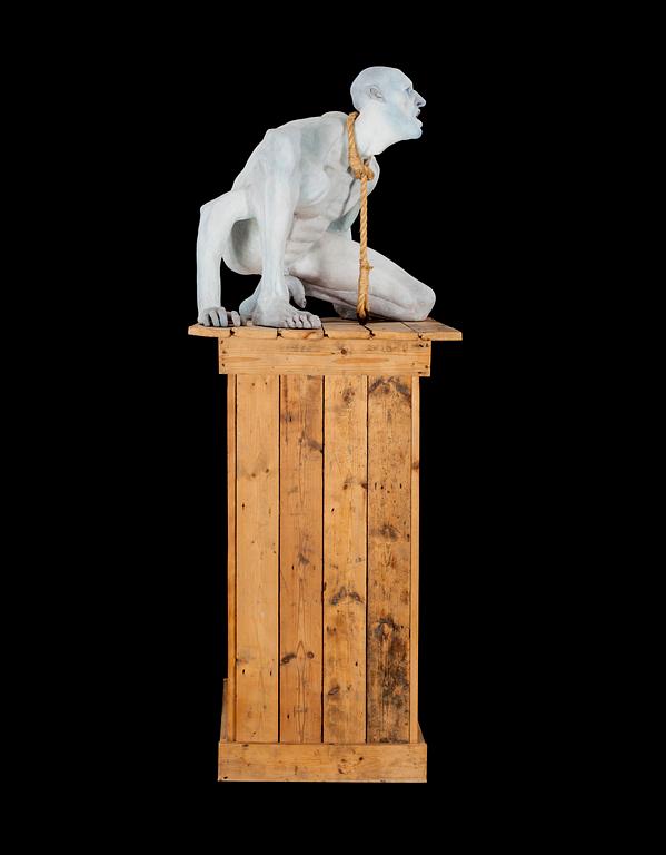 DEAN BARRETT, skulptur, blandteknik, signerad o daterad 1982.