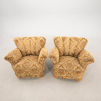 Armchairs, a pair, 1940s Swedish Grace.