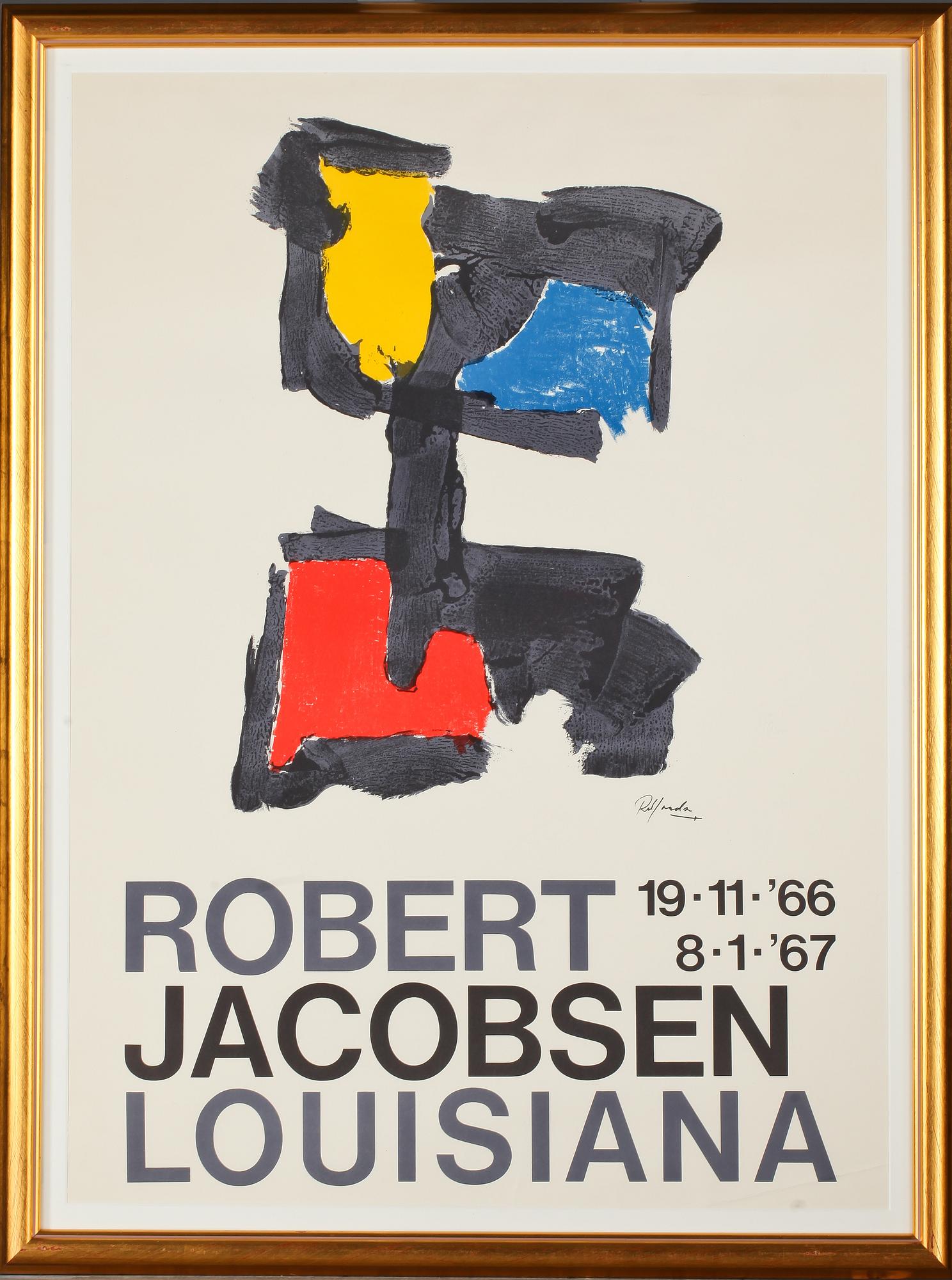 UTSTÄLLNINGSAFFISCH, Robert Jacobsen, Louisiana, 19-11-'66 - 8-1-'67.