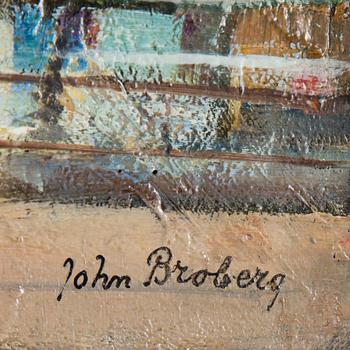 JOHN BROBERG, oil on canvas, signed.