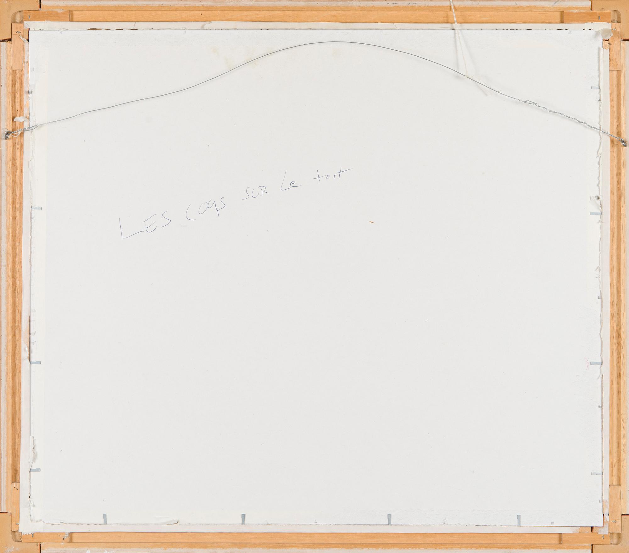 Marc Chagall, "Les coqs sur le toit".