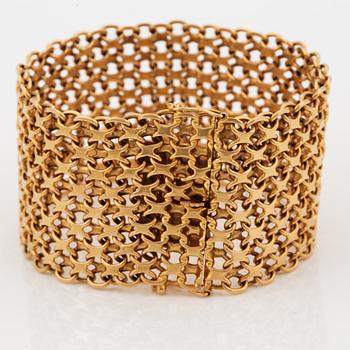 ARMBAND, 18K guld, x-länk.