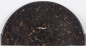 The "De Geer cabinets" a pair of demi-lune cabinets by Georg Haupt (master in Stockholm 1770-1784), Gustavian.