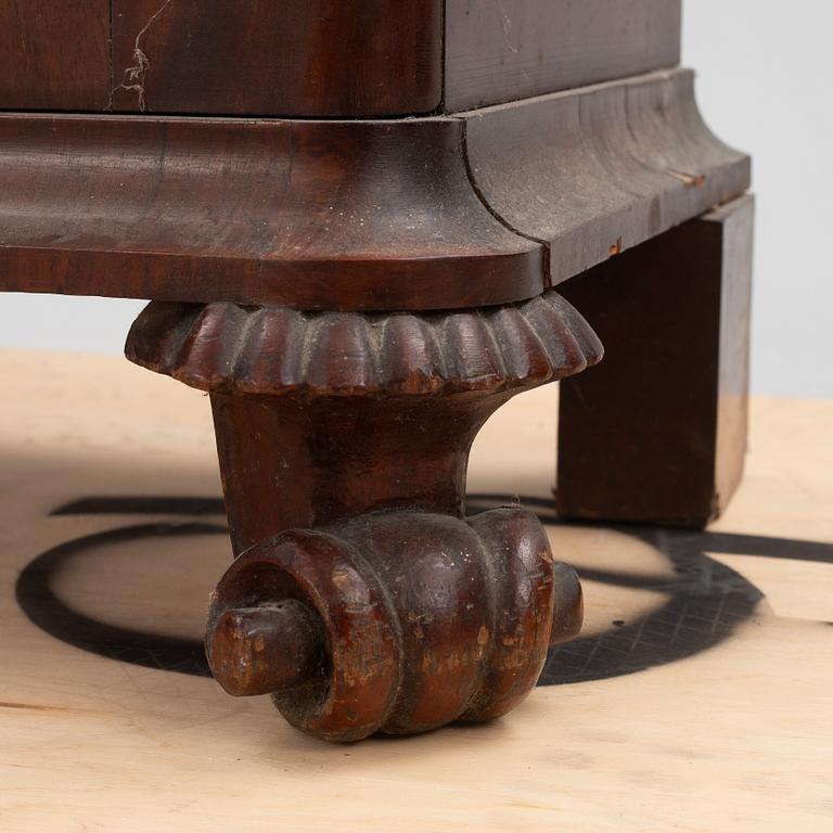 A Swedish late Empire mahogany book cabinet, ca 1830's.