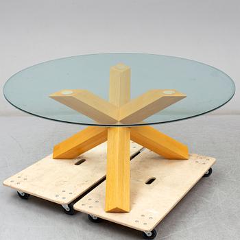 MARIO BELLINI, a 'La Rotonda' oak and glass table from Cassina. Designed in 1976.