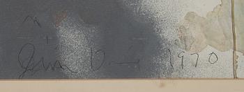 Jim Dine, färgoffset och serigrafi. Signerad och daterad i trycket.