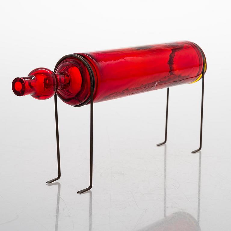 Markku Salo, A glass sculpture, 'Hot', signed M. Salo Nuutajärvi.