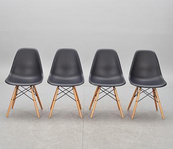 STOLAR, 4 st, "Plastic chair", Charles & Ray Eames, Vitra, 2000-tal.