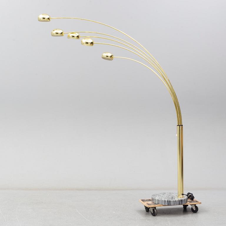 A 20th century brass floor lamp by Cottex.