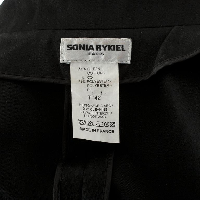 SONIA RYKIEL, a black cottonblend suit jacket.