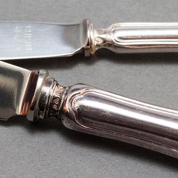BESTICK, 77 delar, silver, "Vasa", GAB, Stockholm 1930-tal.