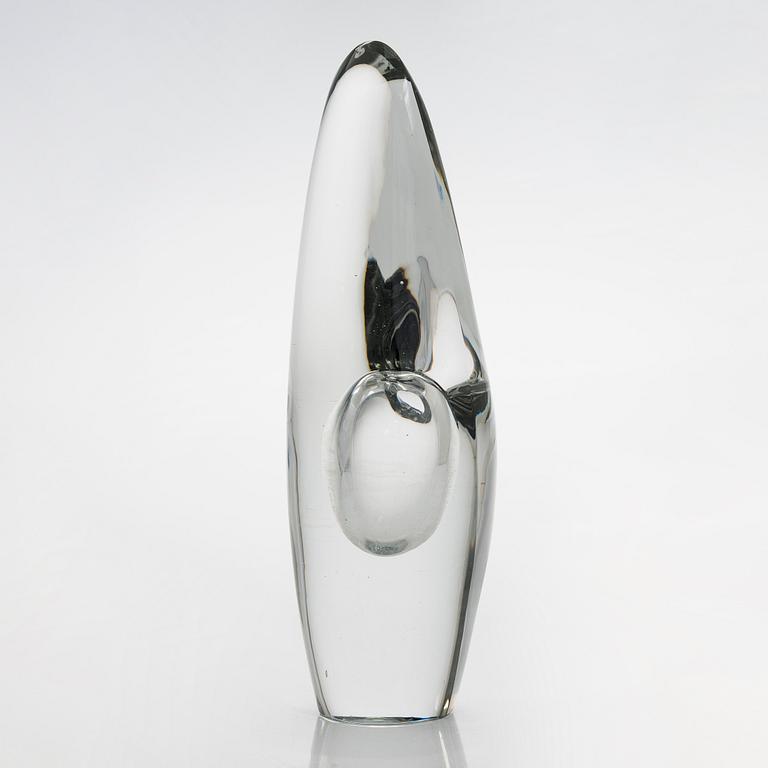 Timo Sarpaneva, an 'Orchid' glass sculpture, signed Timo Sarpaneva Iittala -56.