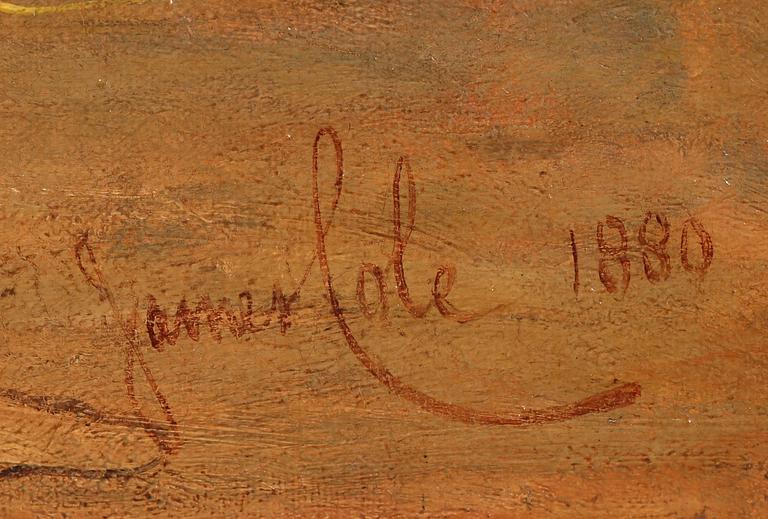 JAMES COLE, olja på duk, signerad och daterad 1880.