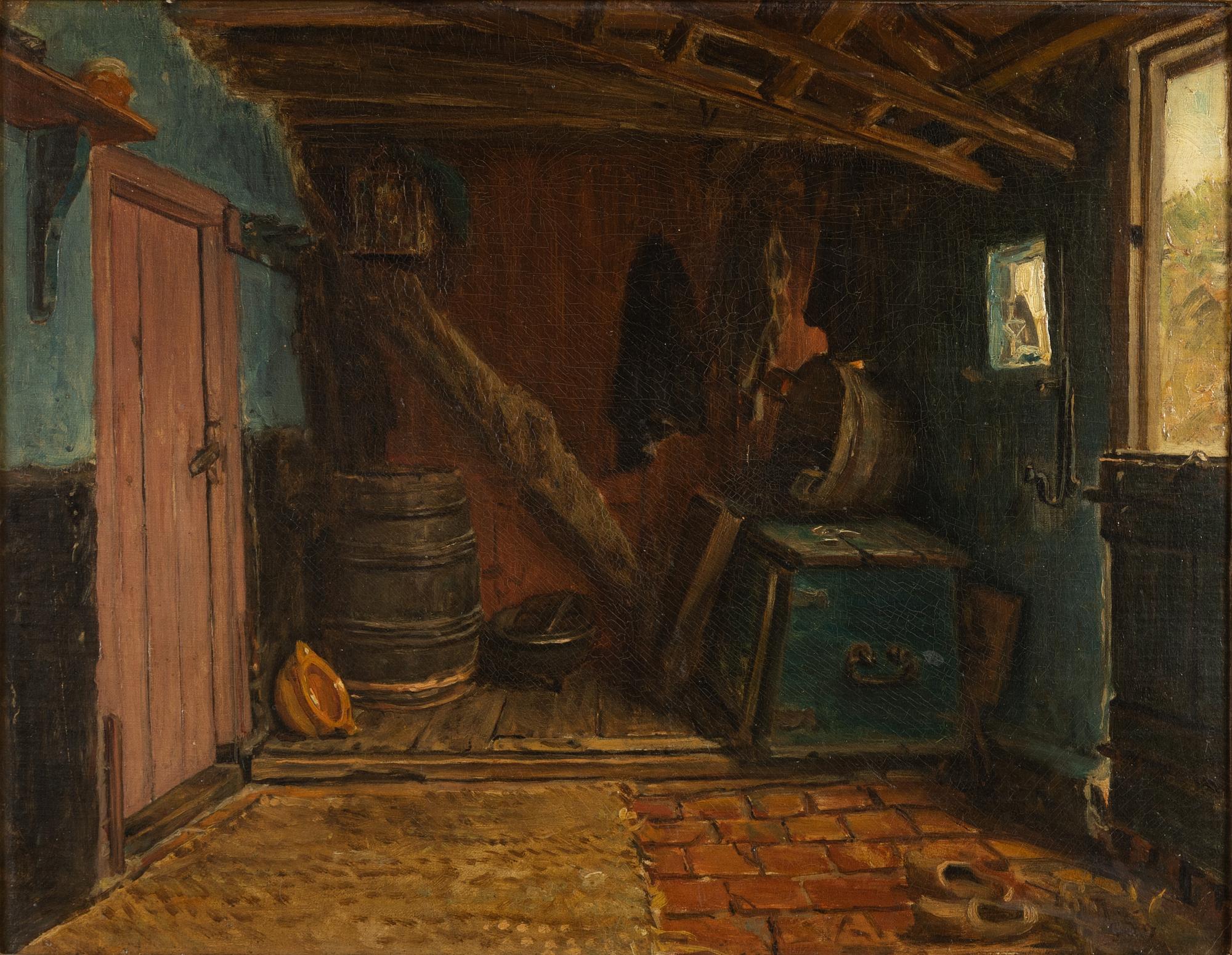 Ferdinand Fagerlin, oil/sketch on papaer-panel.