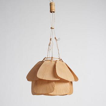 Ingo Maurer, an 'Uchiwa' ceiling light, for M Design, probably 1970s.