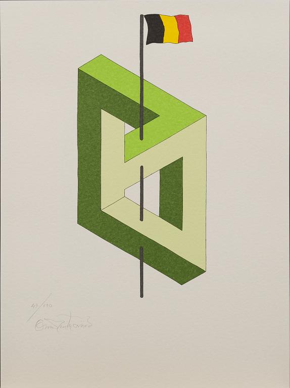 OSCAR REUTERSVÄRD, färglitografier 15 st i mapp signerade och numrerade 43/190.