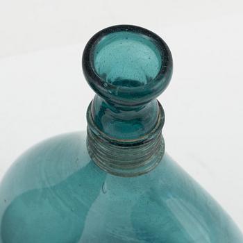 A set of two glass bottles, 19th century.