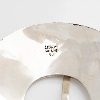 Chester Benally, a 4-piece silver belt buckle set, Navajo.