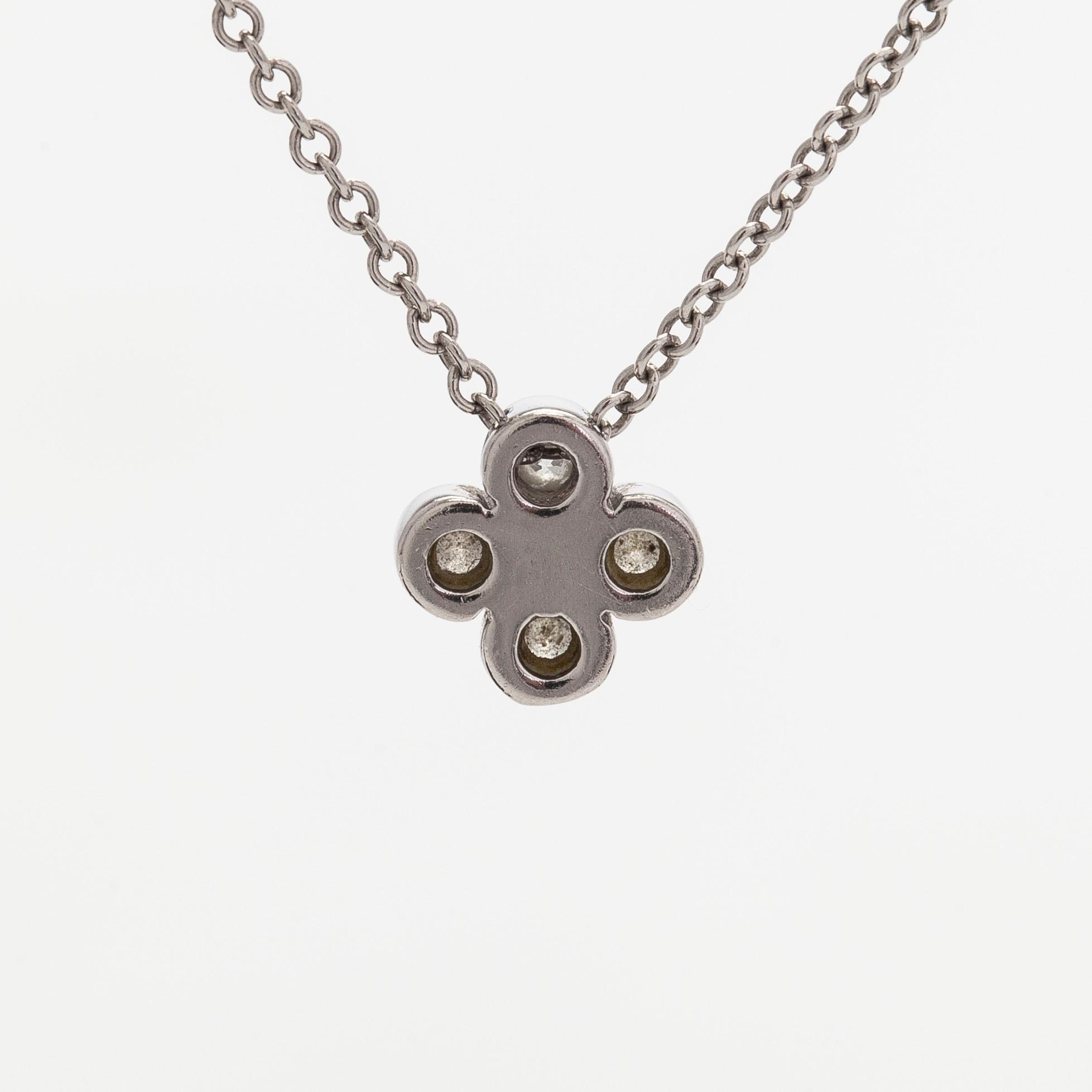 Tiffany & Co, a platinum necklace with brilliant-cut diamonds.