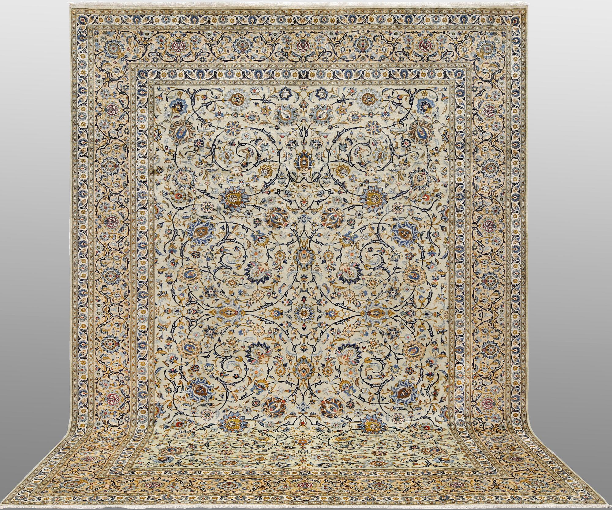 A Keshan carpet, approx. 402 x 300 cm.