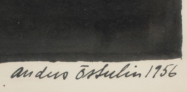 ANDERS ÖSTERLIN, tusch, signerad och daterad 1956.