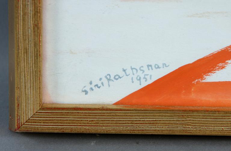 SIRI RATHSMAN, gouache, sign o dat 1951.